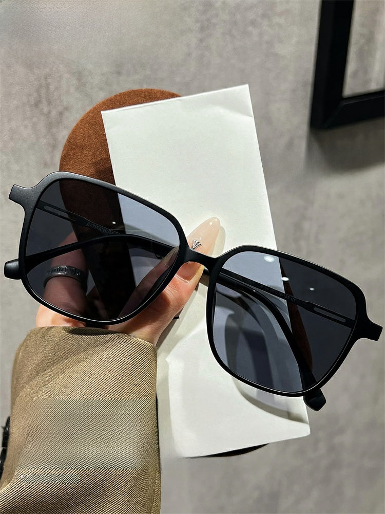 Ultra-light pure titanium plastic steel large-frame sunglasses