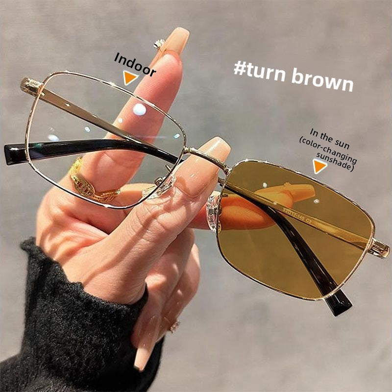 Metal Photochromic Anti-Blue Light Glasses Frame
