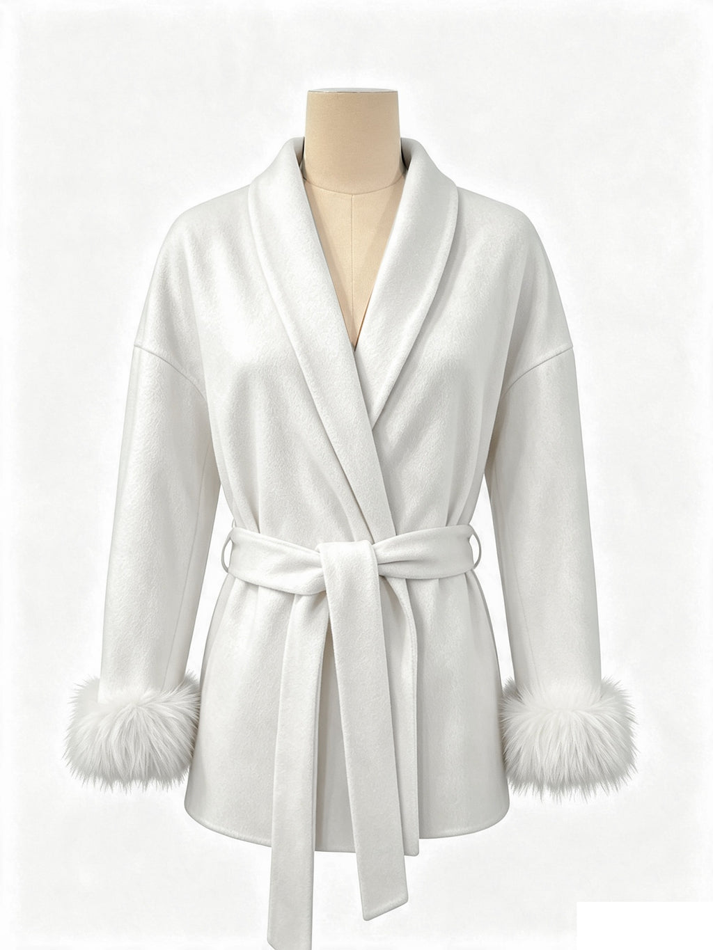 Wool coat, short-style overcoat