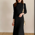 Womens Half Turtleneck Knitted Dress