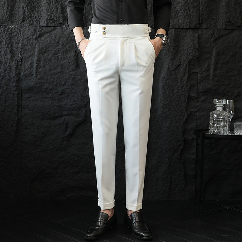 Men's all-season straight-leg stretch casual pants