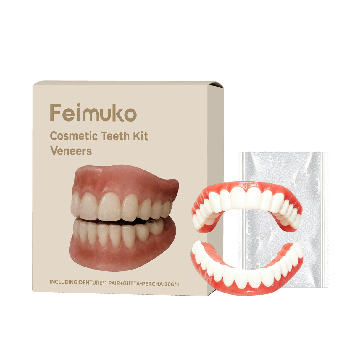 Denture set convenient and easy to clean denture set