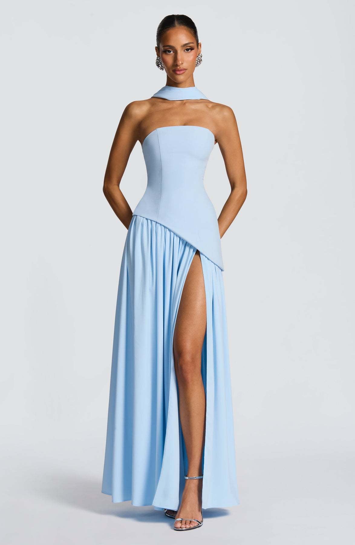 Women's High-Slit Bodycon Long Dress