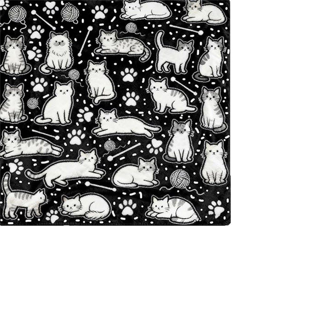 Black and white line-drawn graffiti rug