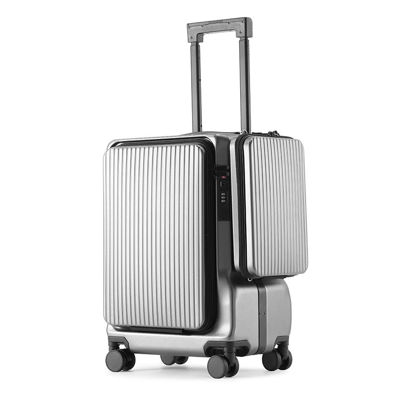 Multifunctional Travel Luggage with USB and Cup Holder