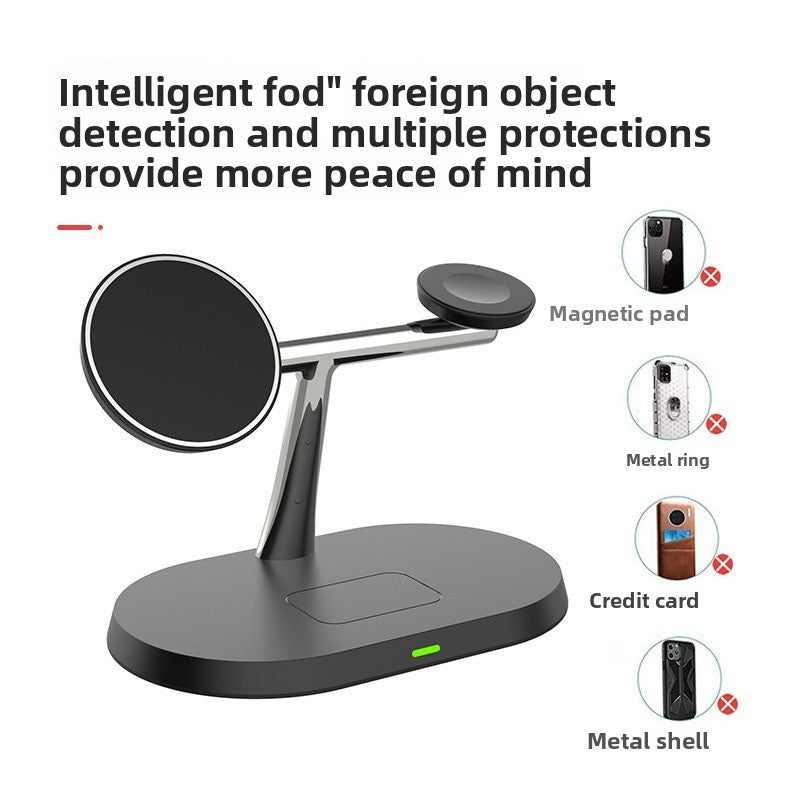 Magnetic 15W Wireless Fast Charger with Digital Display