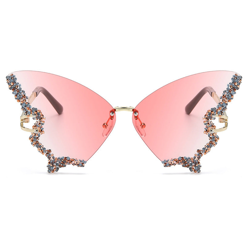 Butterfly Diamond Sunglasses UV400 Protection