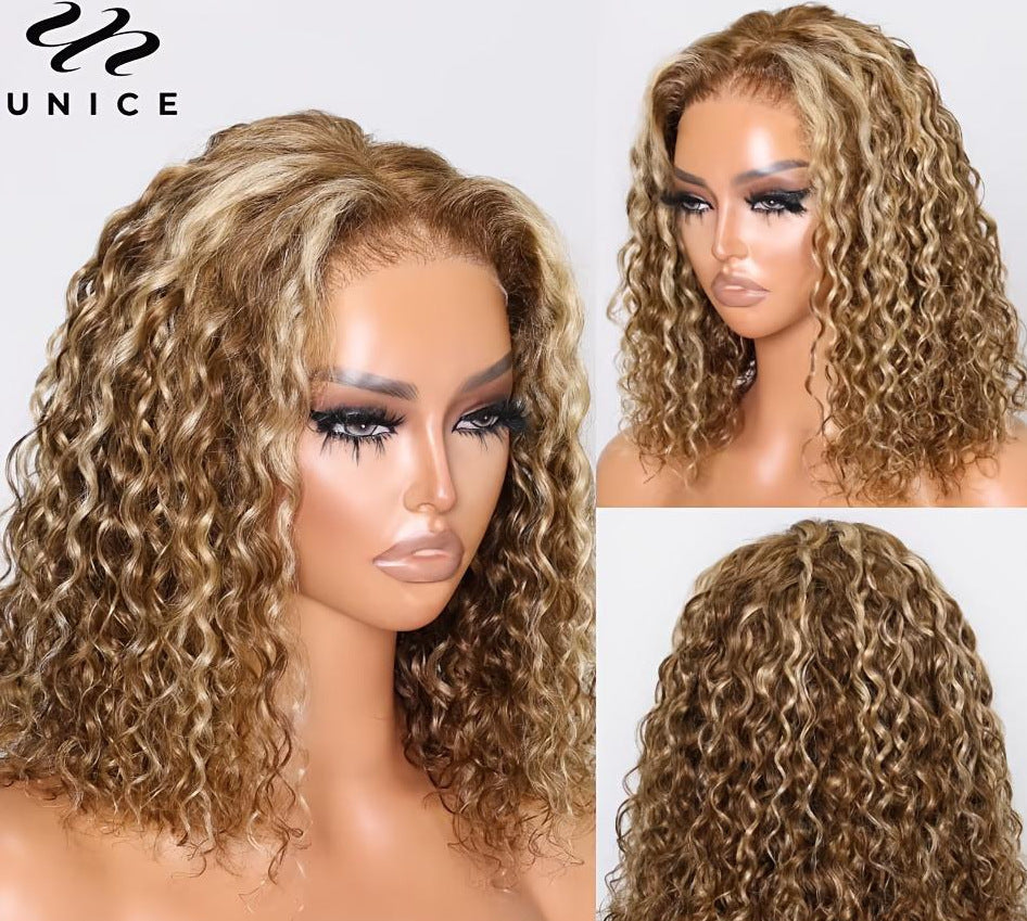 Lace Front Wig with Transparent Front, Adhesive-Free, High-Definition Human Hair