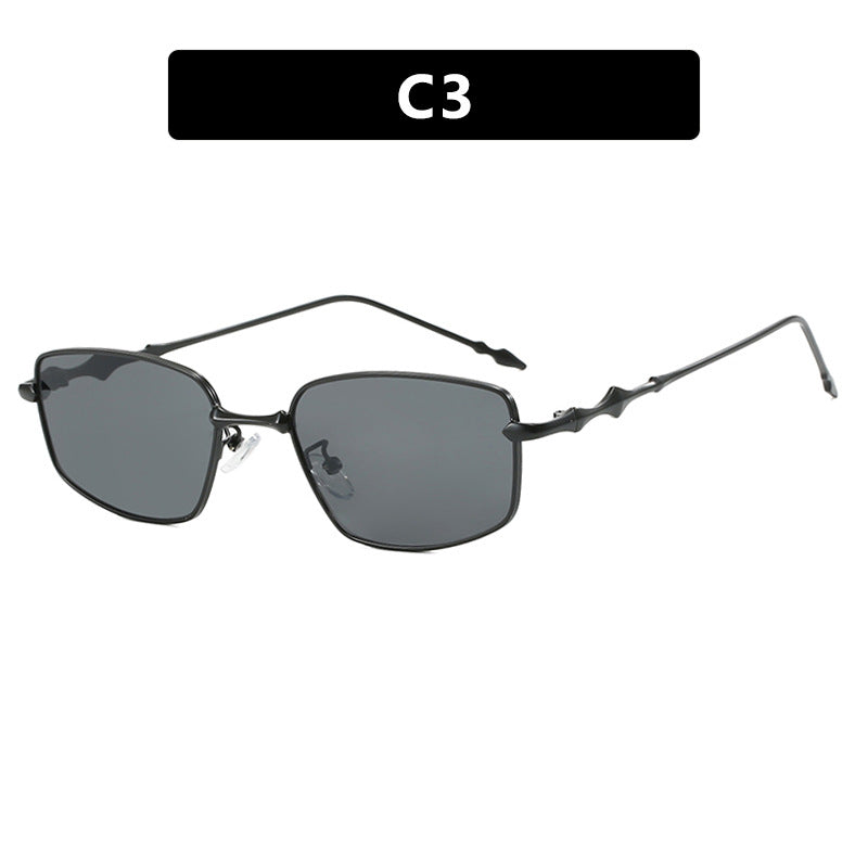 Square Retro Metal Frame Sunglasses