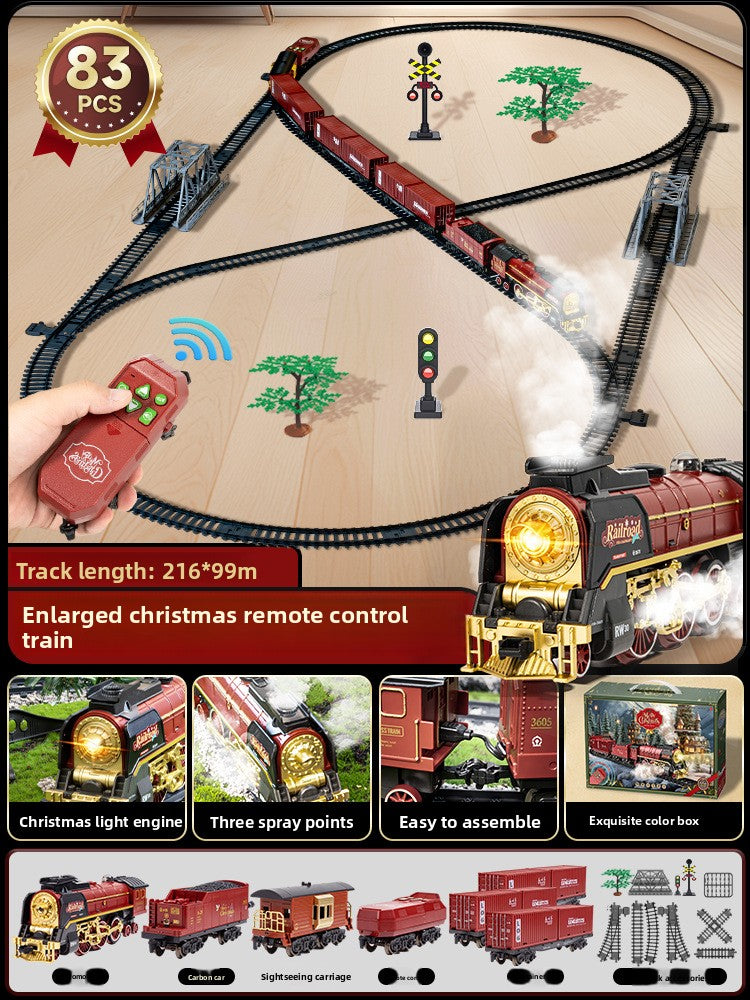 Christmas electric remote control train toy