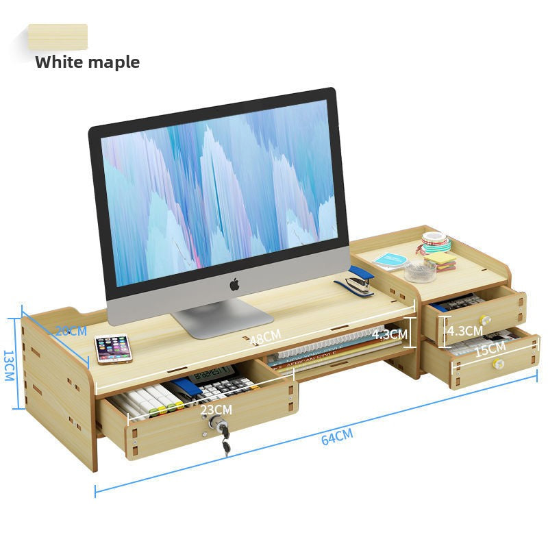 Ergonomic Desktop Rack with Storage Drawers