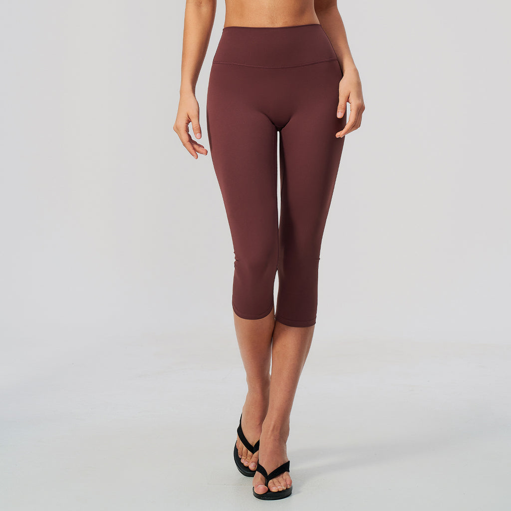 Brushed Yoga Shorts High Waisted Slim Fit Sports Shorts
