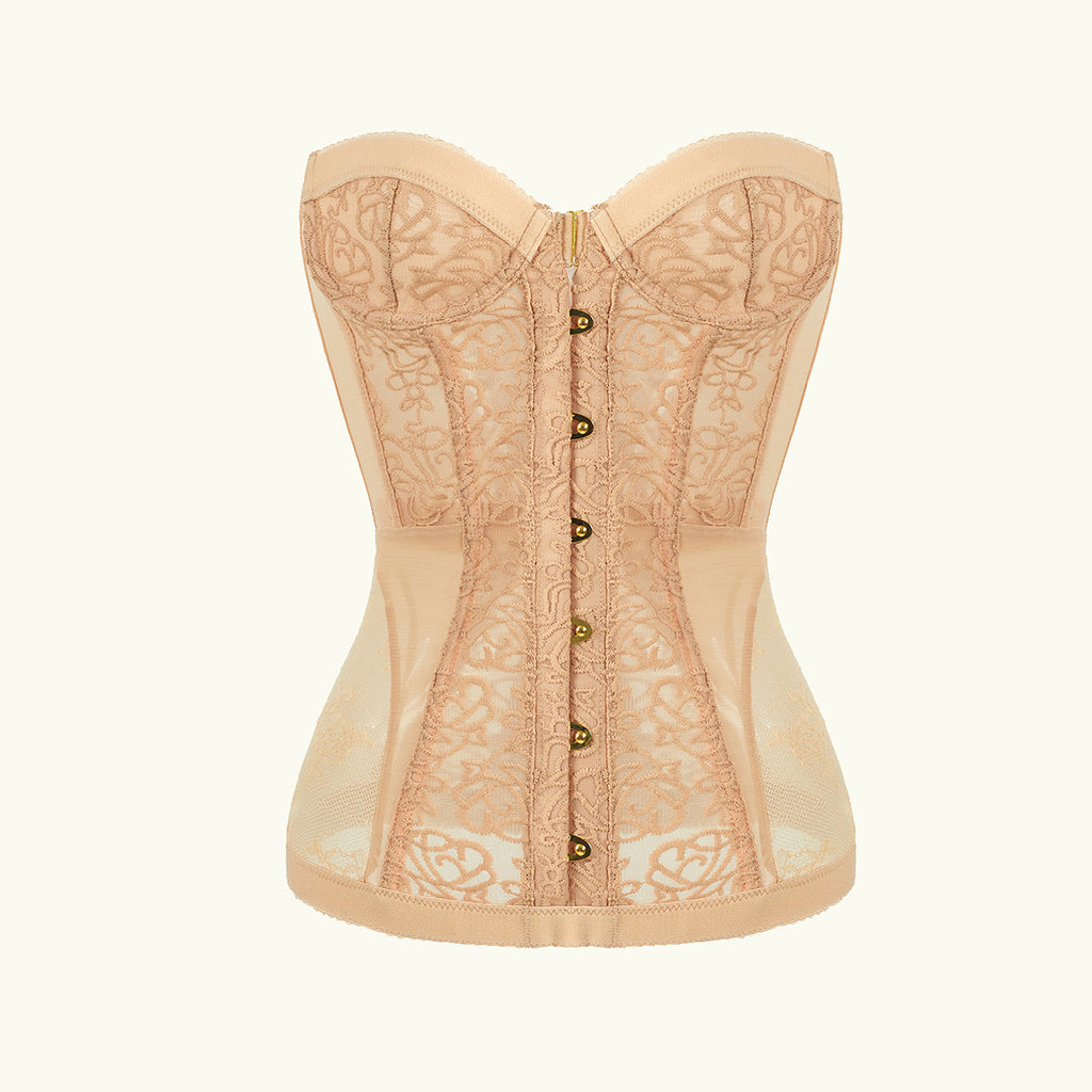 Women's Hollow Out Lace Strapless Slim Fit Corset Top