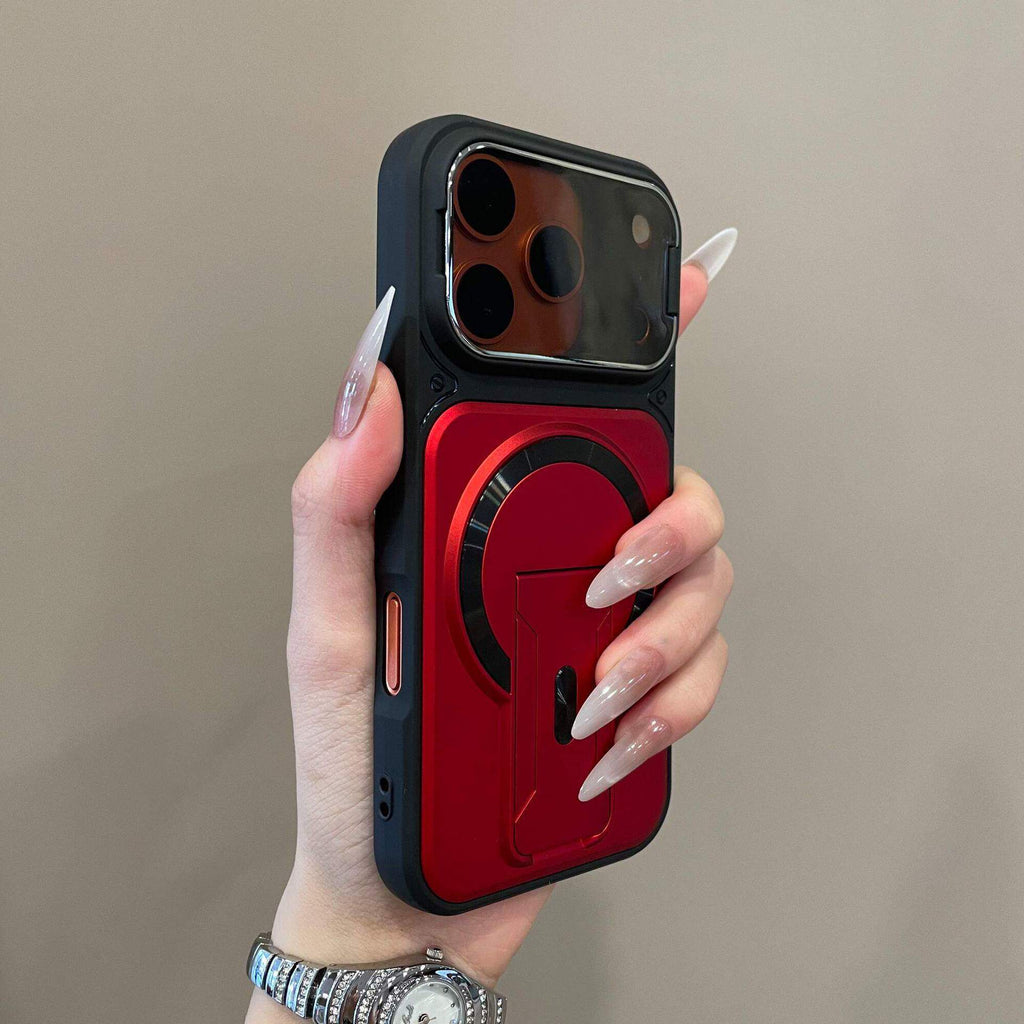Invisible dual-bracket magnetic phone case