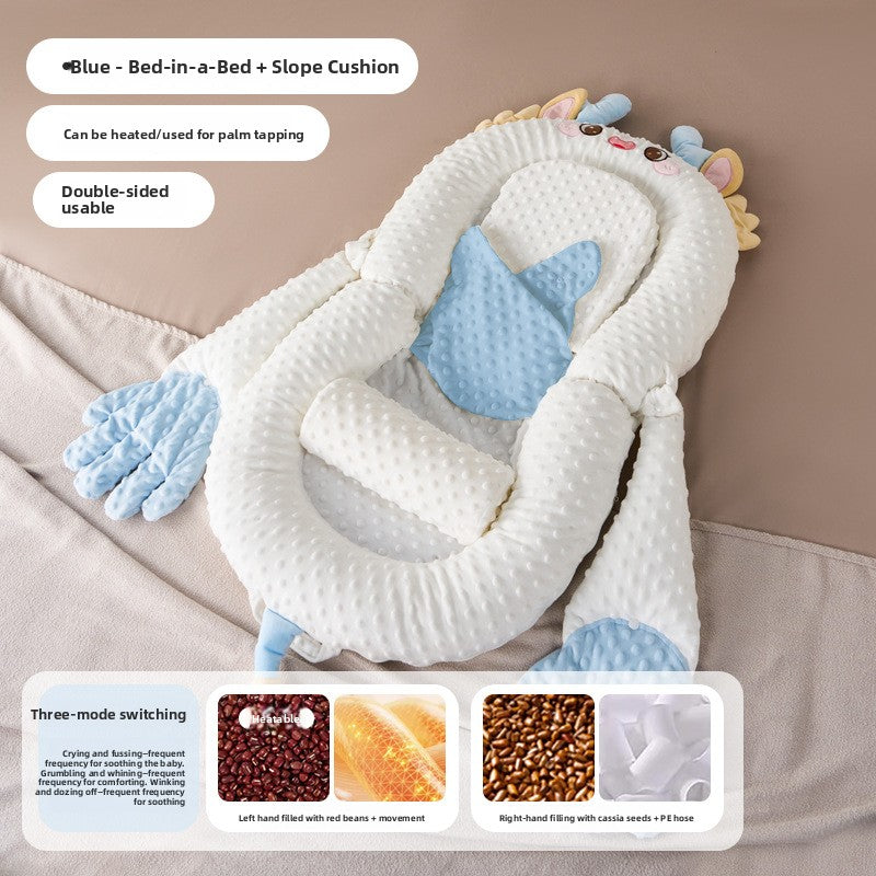 Baby Anti-Jump Soothing Bed with Slope Pad