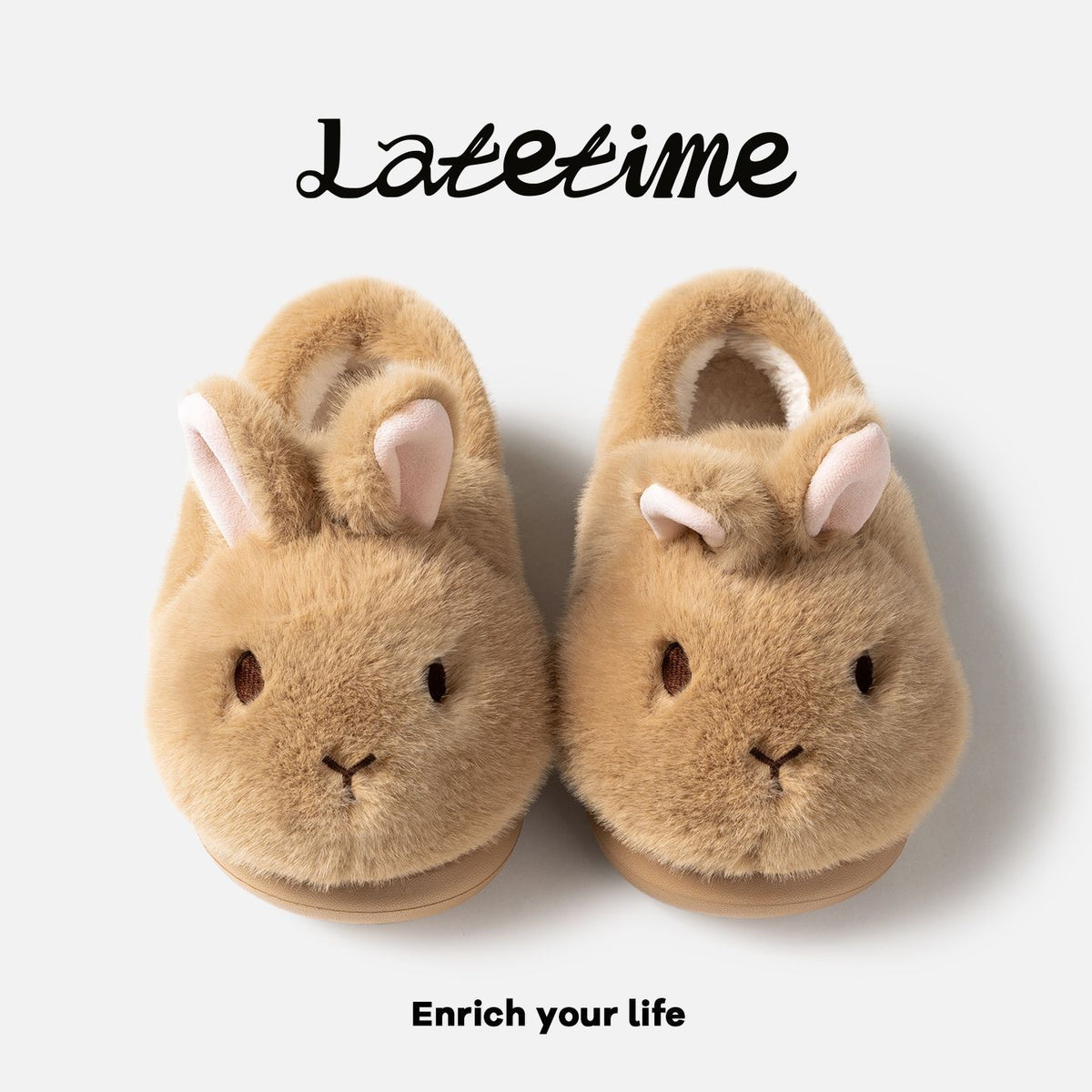 Women's winter indoor soft-soled warm plush slippers