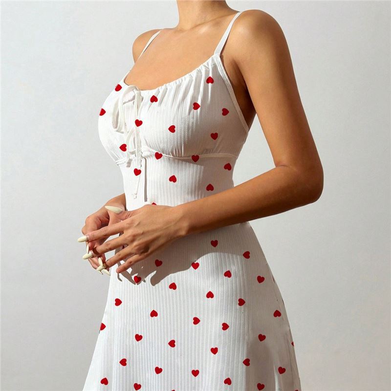 Women's Soft Half-Velvet Suspender Nightgown with Bow-Tie Straps Casual Lounge Dress for Home Wear