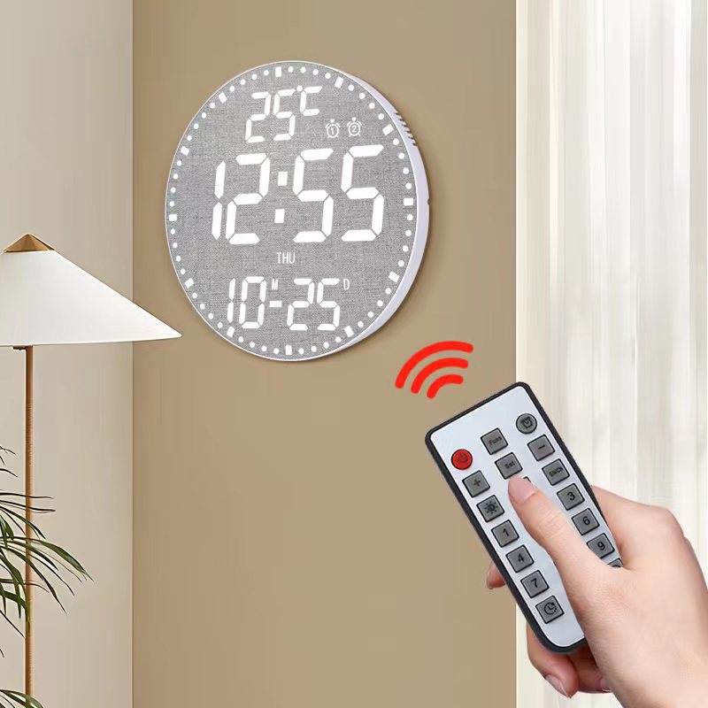 RGB WiFi Wall Clock Digital Perpetual Calendar LED Alarm Clock App Control