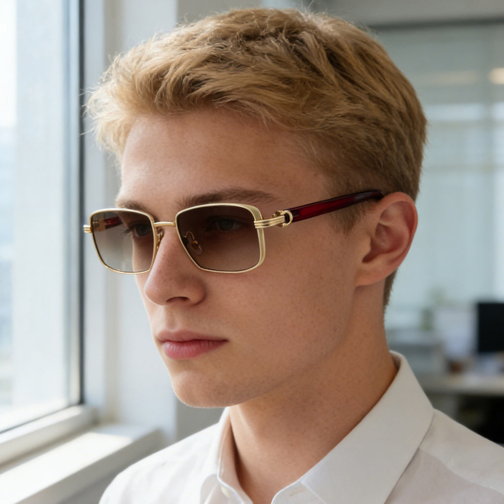 Square Sunglasses for Men with UV Protection