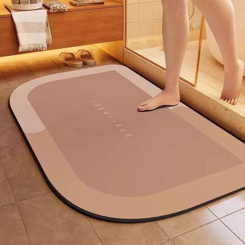 Diatomaceous earth floor mat