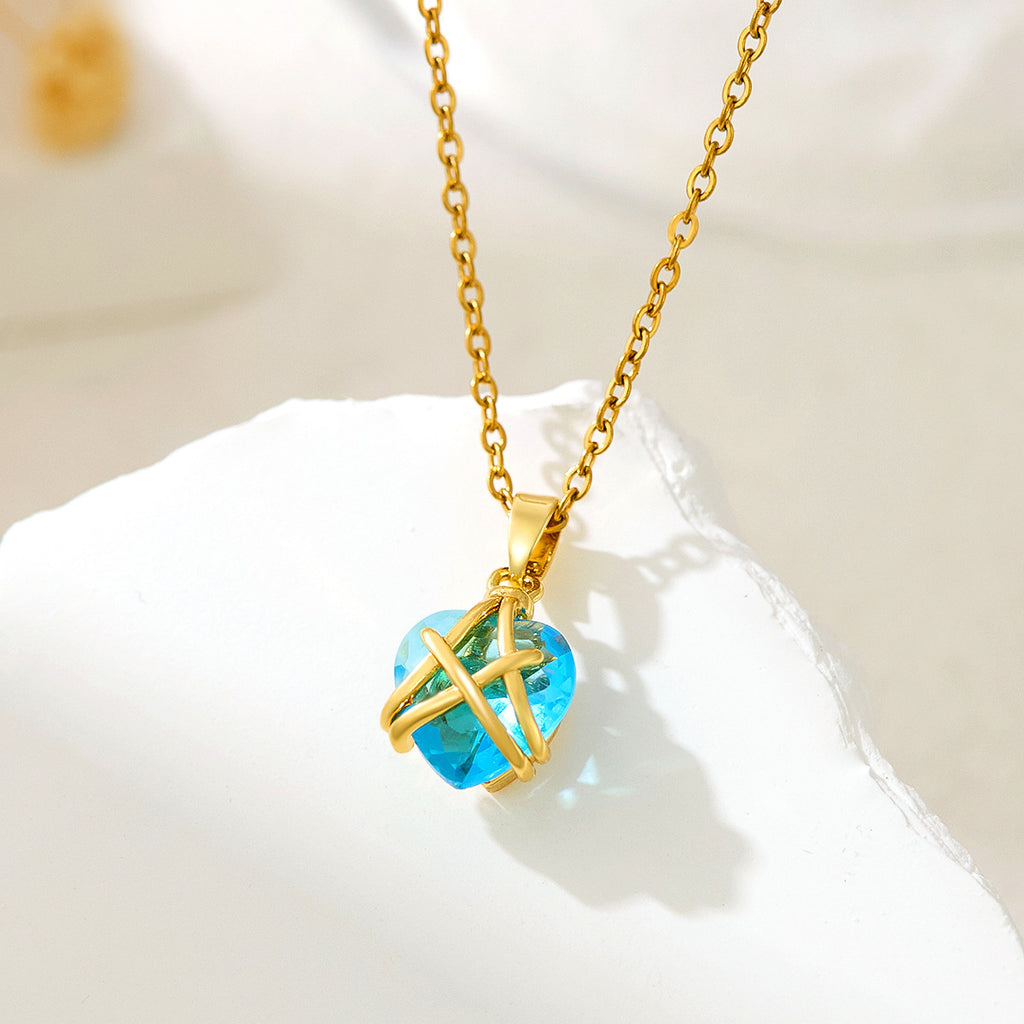Heart Shape Zircon Necklace