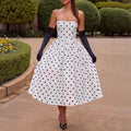 Strapless Polka Dot Dress