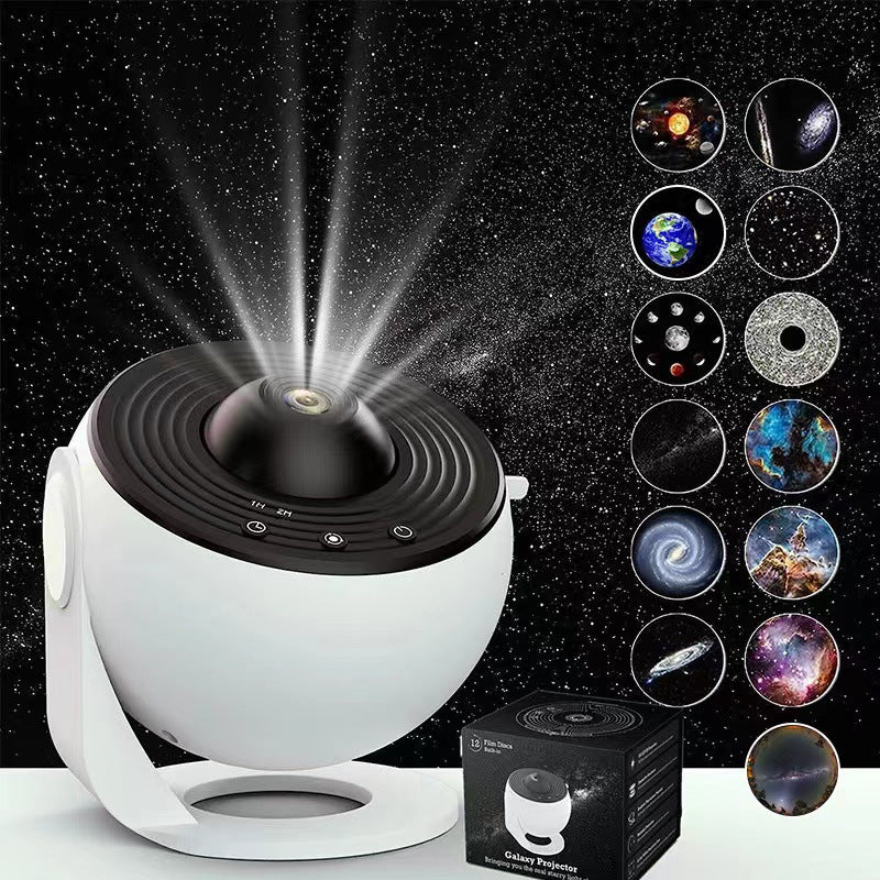 Adjustable Star Projection Lamp with Galaxy Films