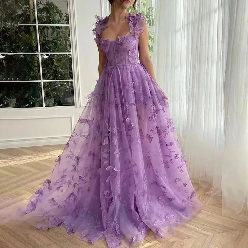 Elegant Spaghetti Strap Party Dress