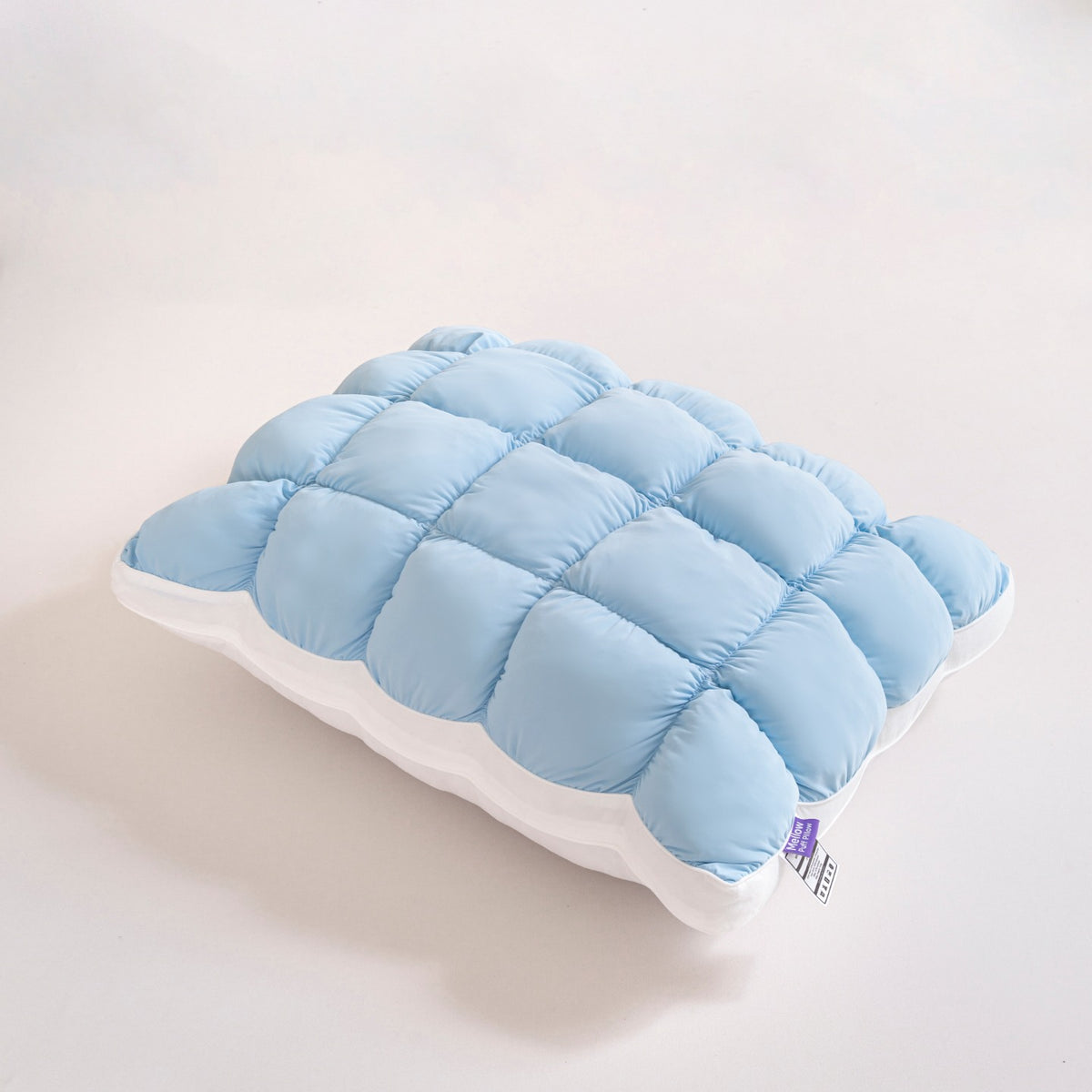 Cloud Flower Ice Silk Soft Pillow with Feather Cotton Filling for Sleeping