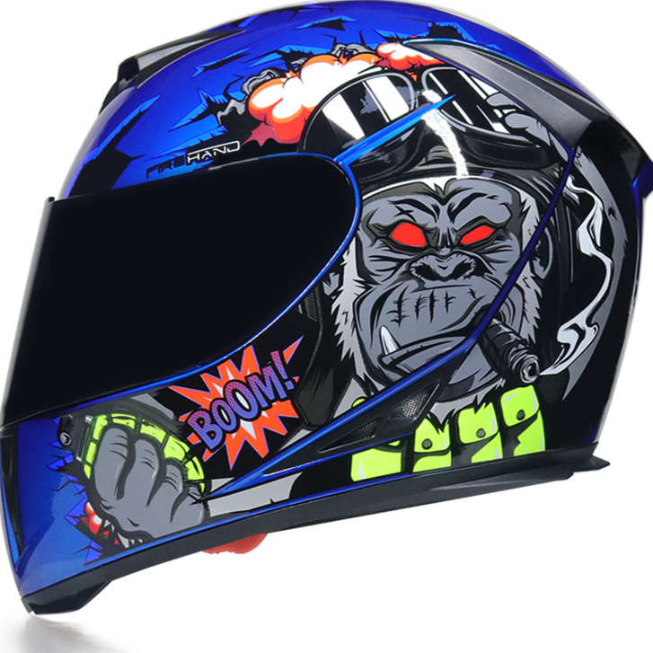 Full Face Bicycle Helmet with Dual Lenses