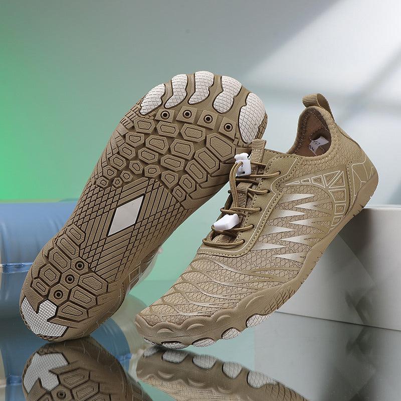 Mountaineering hiking and stream-wading shoes