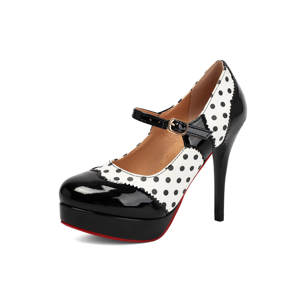 Polka Dot High Heel Shoes