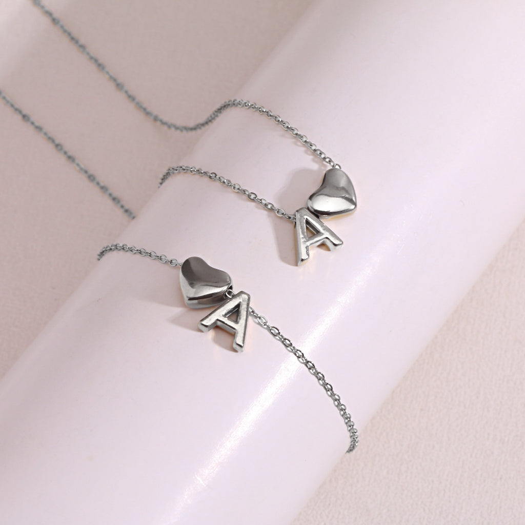 Heart Pendant Titanium Steel Necklace