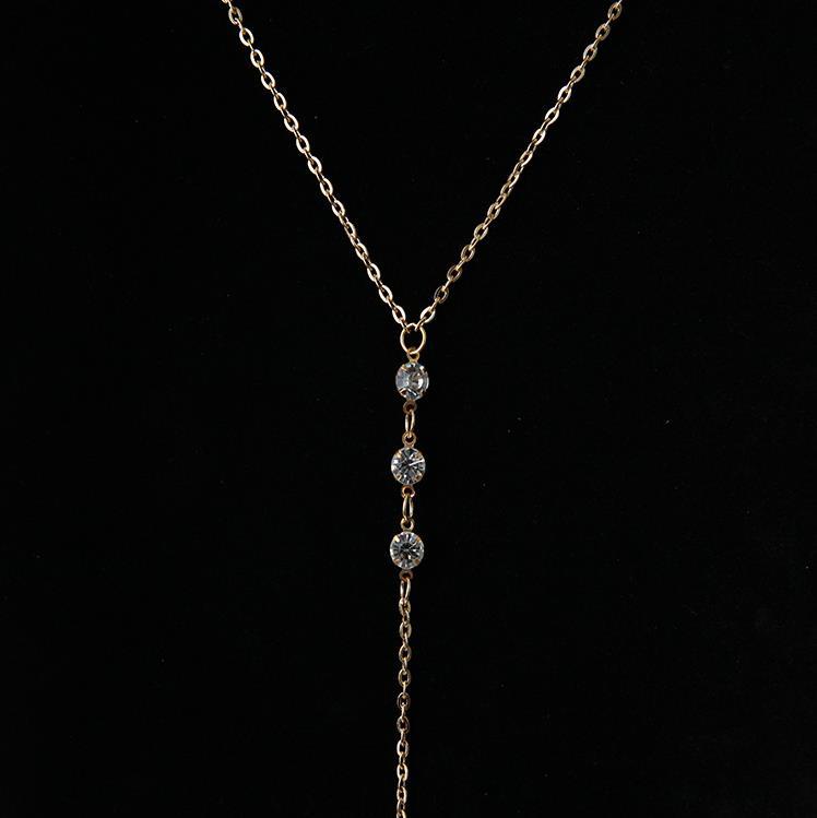 Simple Diamond Body Chain Necklace