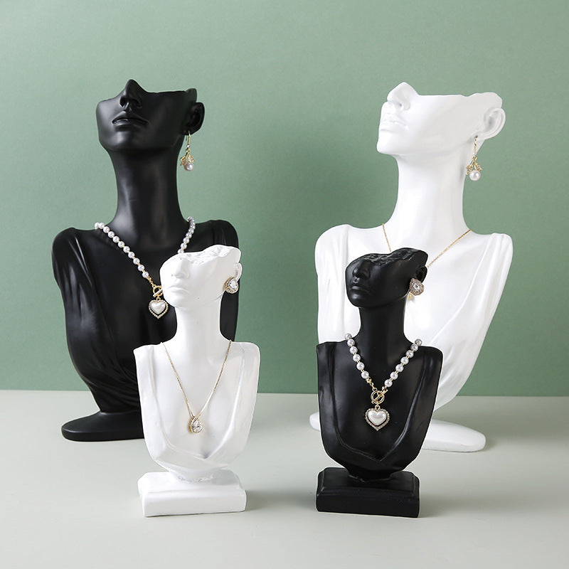 Resin Half-Body Mannequin Jewelry Display Stand
