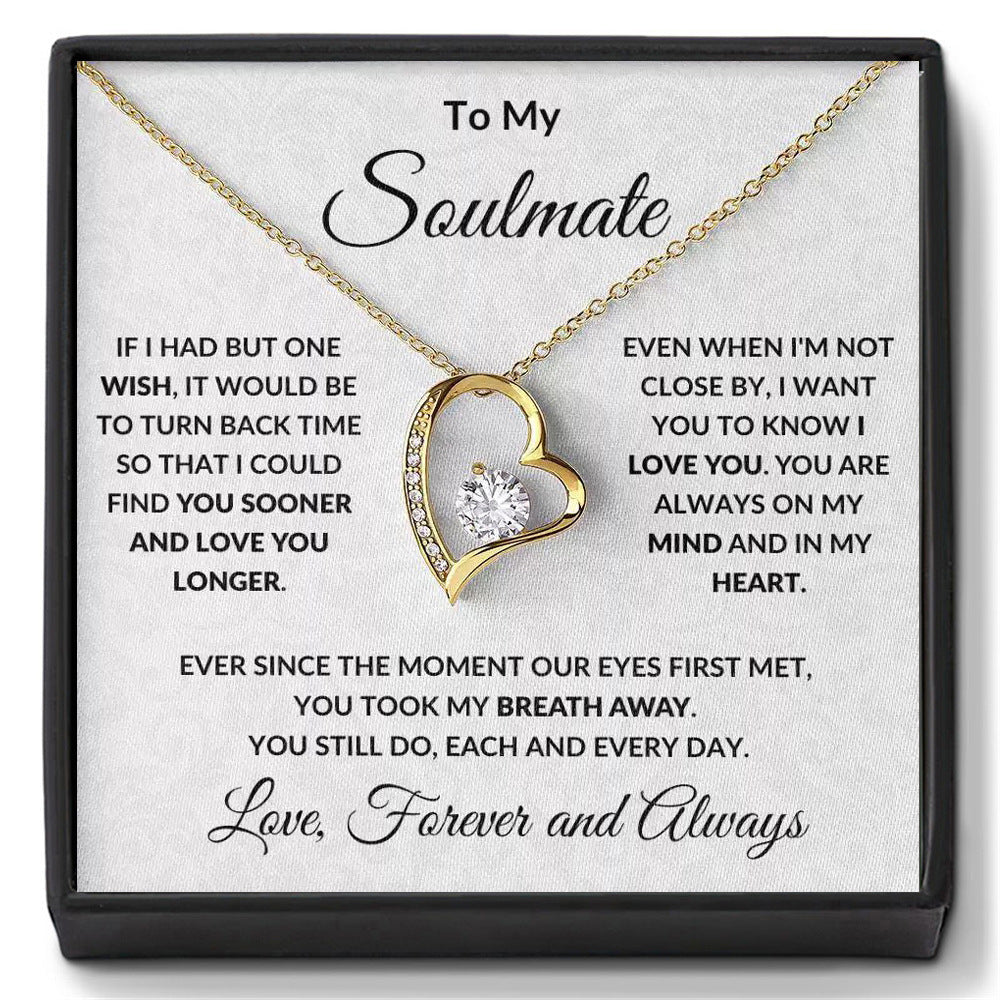 Heart-Shaped Zircon Pendant Necklace with Gift Box