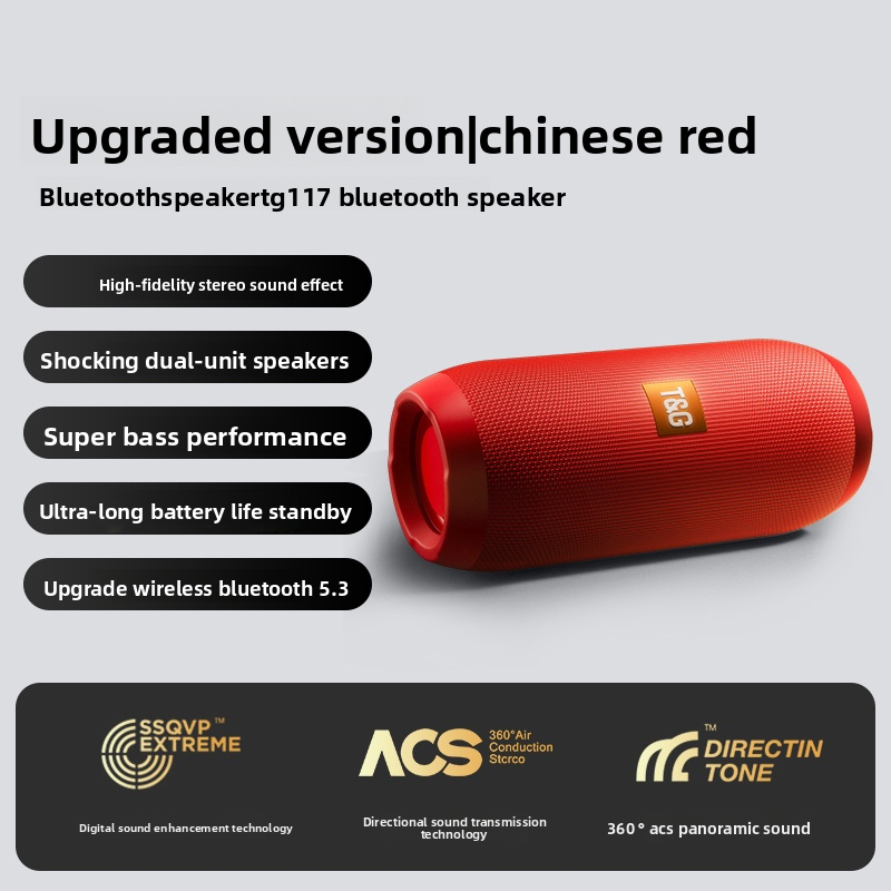 Portable Bluetooth Speaker with Enhanced Bass