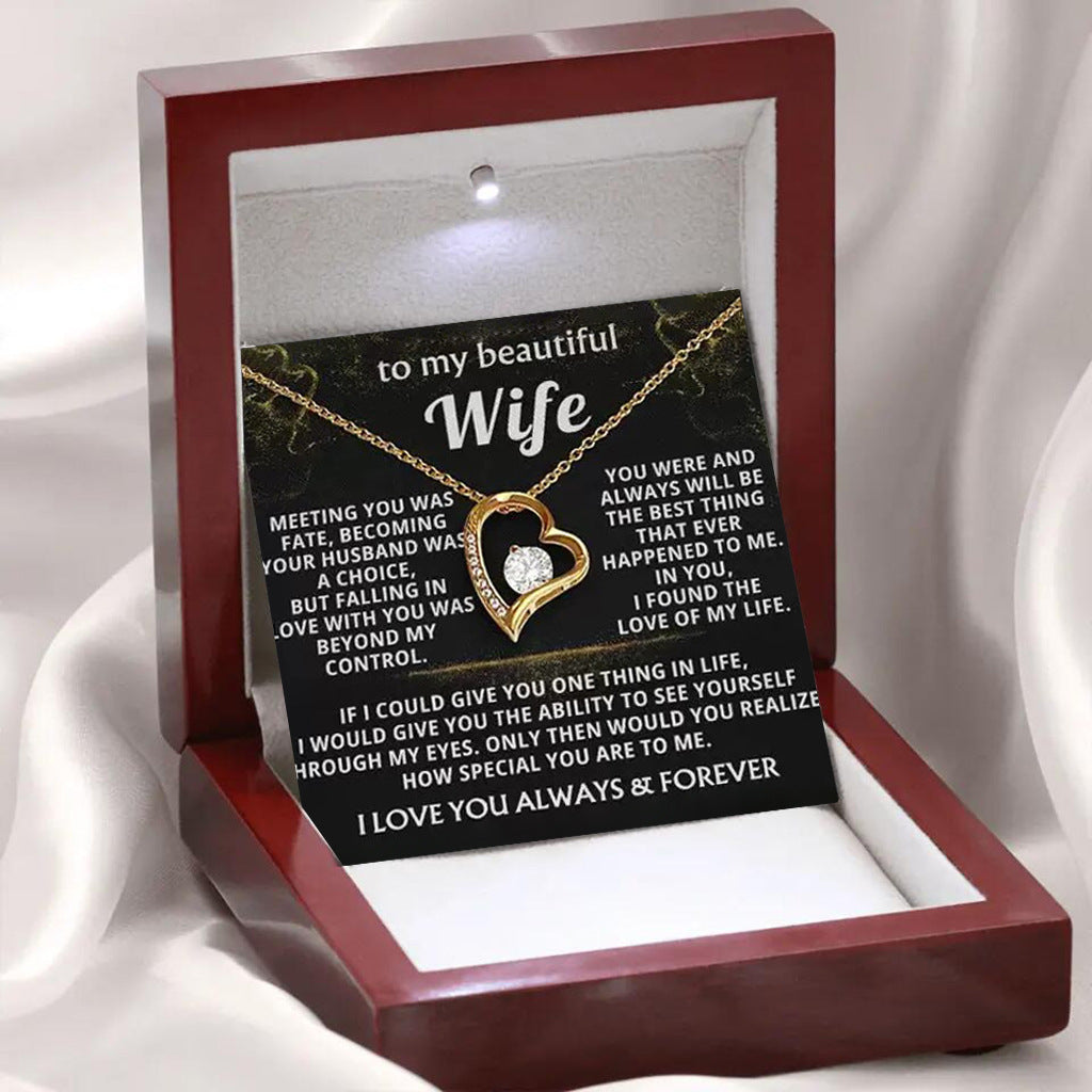 Heart-Shaped Zircon Pendant Necklace with Gift Box