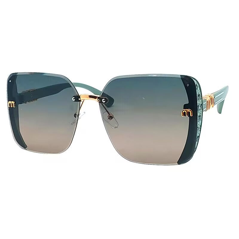 Large Frame Cut-Edge Sunglasses for Women, High-End Fashion Square Sunglasses