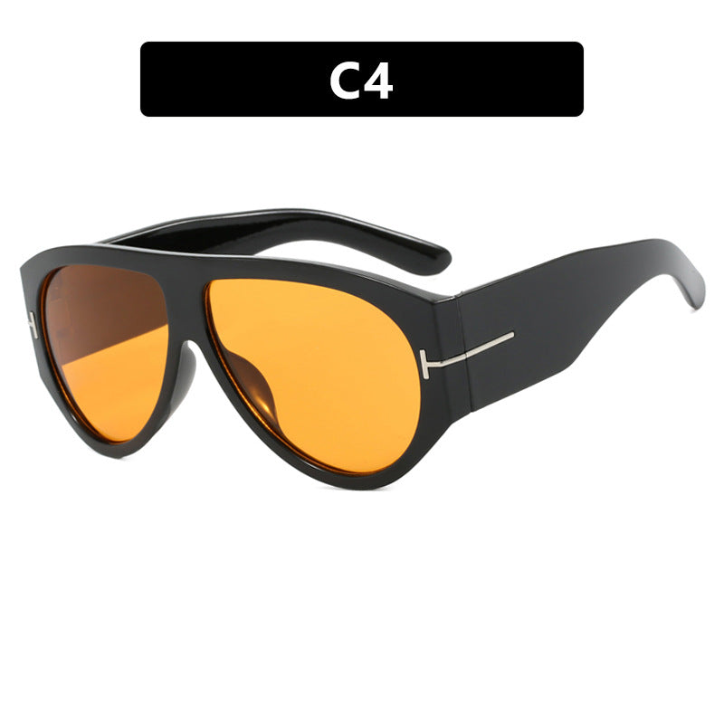 Aviator Sunglasses Women Oversize T-Shaped Frame
