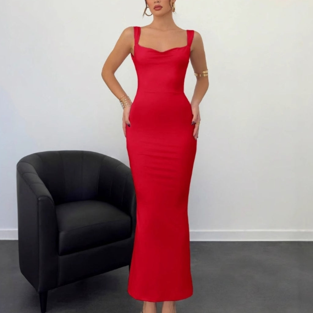 Sleeveless Backless Bow Dress