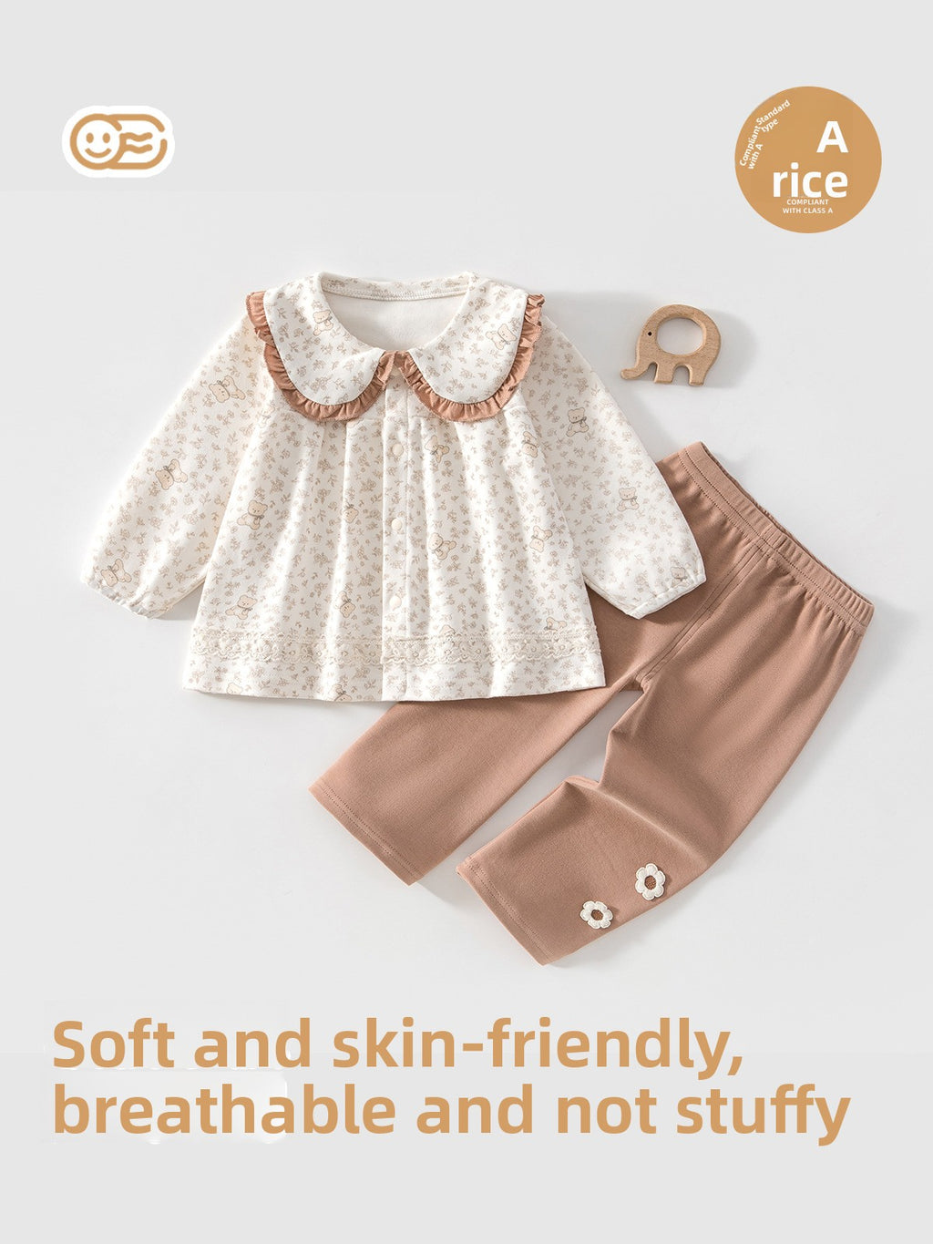 Girls Floral Two-Piece Outfit
