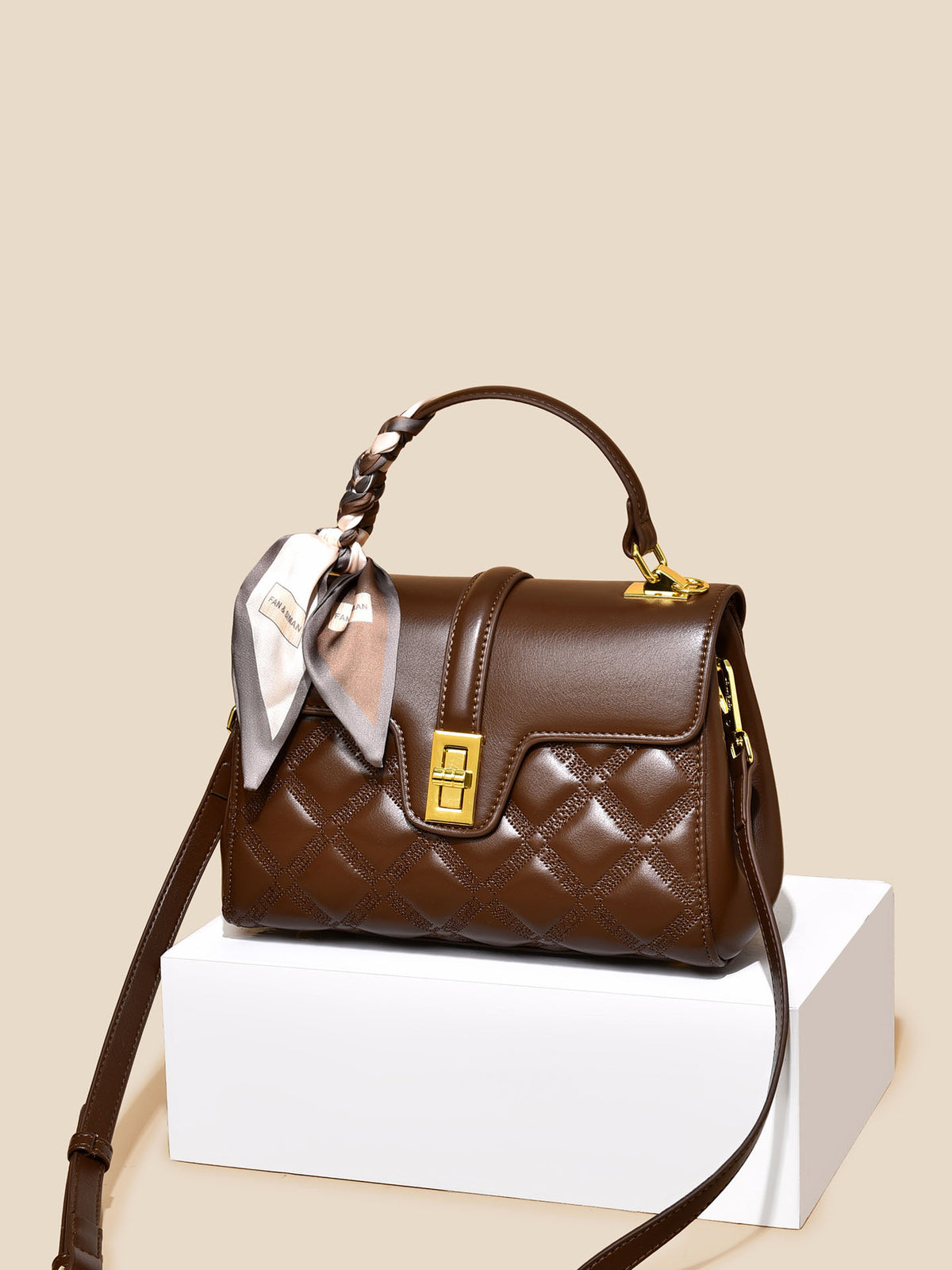 Elegant Women's PU Leather Shoulder Handbag