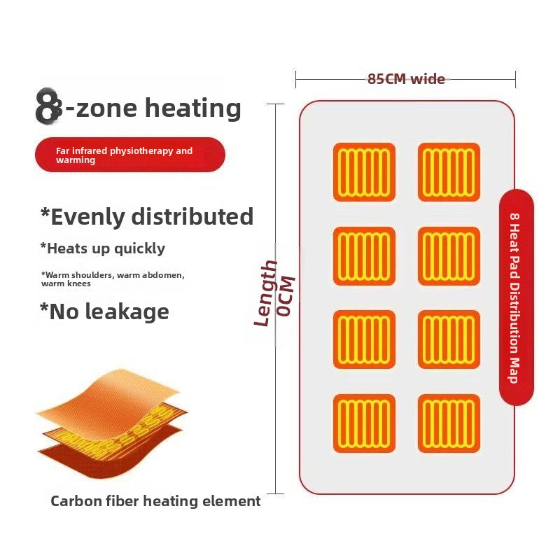USB Heated Flannel Blanket Shawl