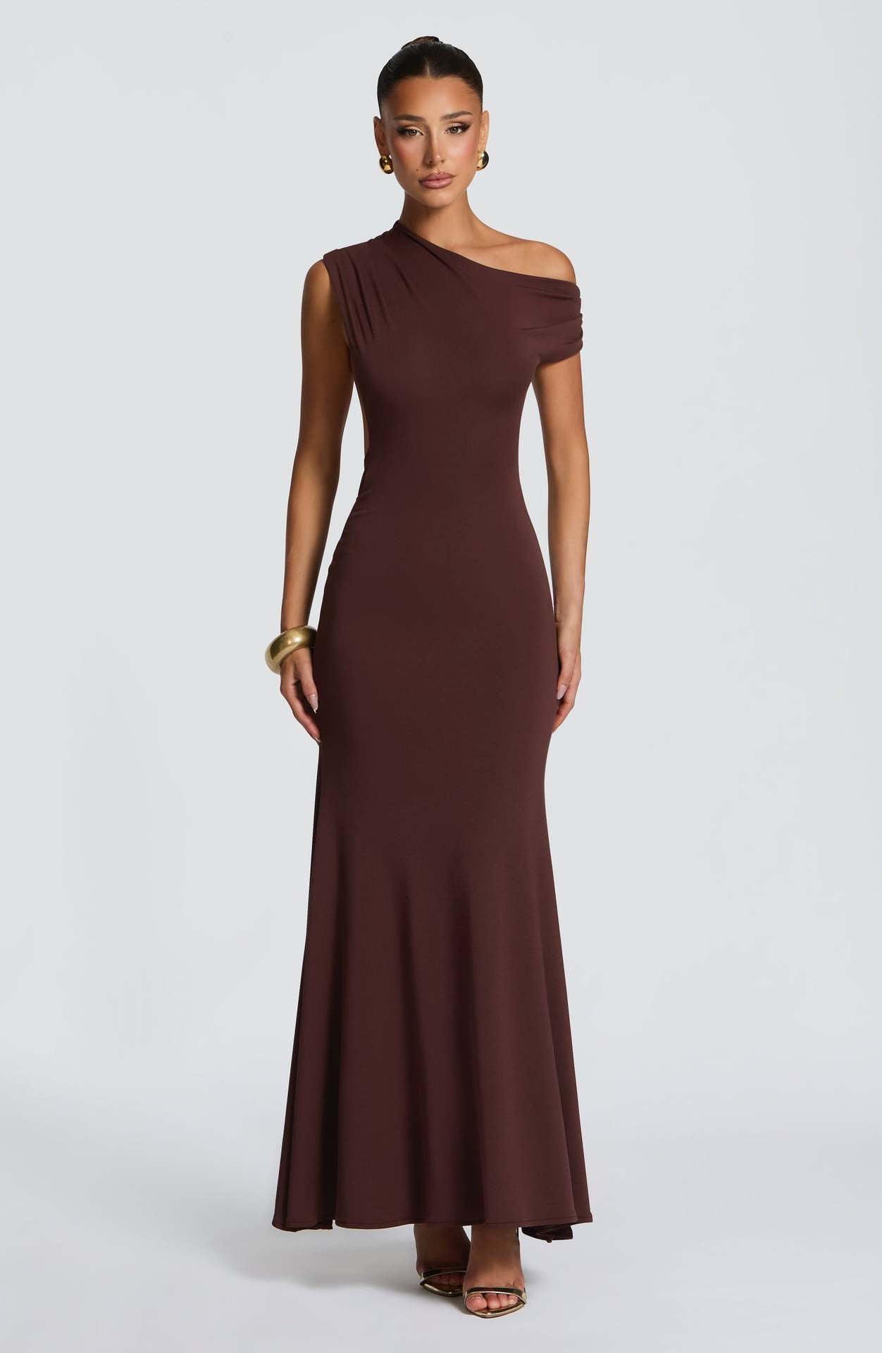 Off-shoulder elegant evening dress