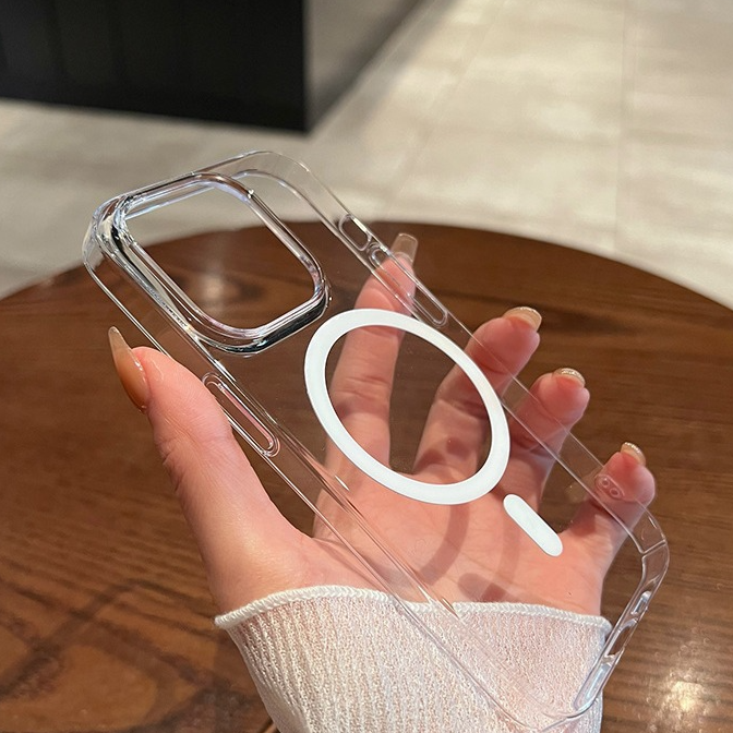 Magnetic Transparent Phone Case for iPhone