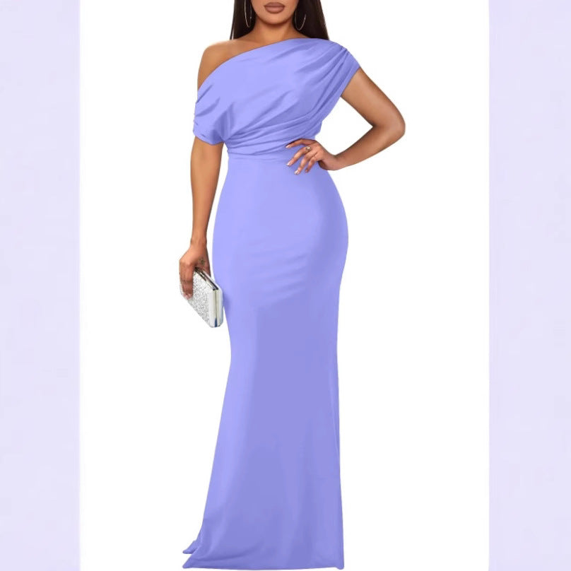 Elegant Sleeveless Off-Shoulder Formal Dress
