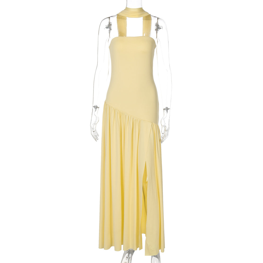 Elegant Strapless Backless Dress