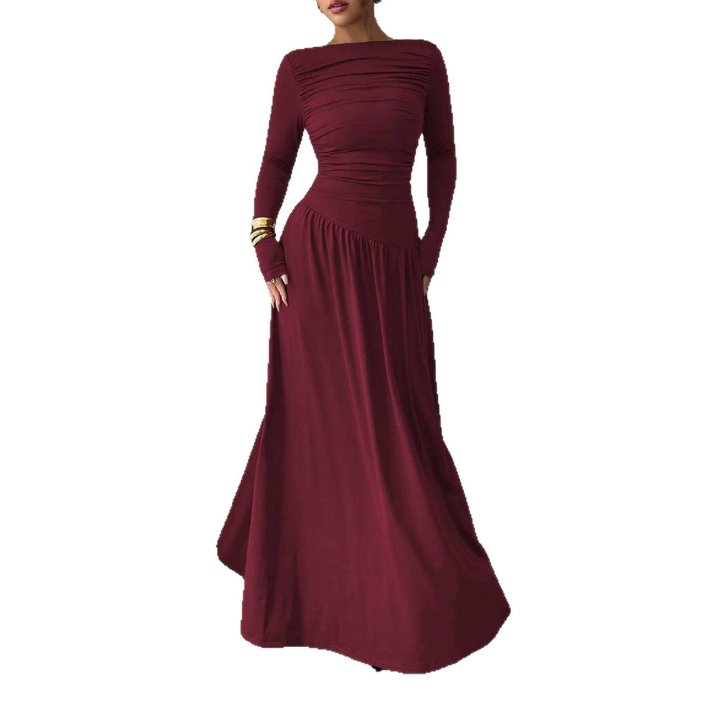 Elegant One-Shoulder Ruffled Dress