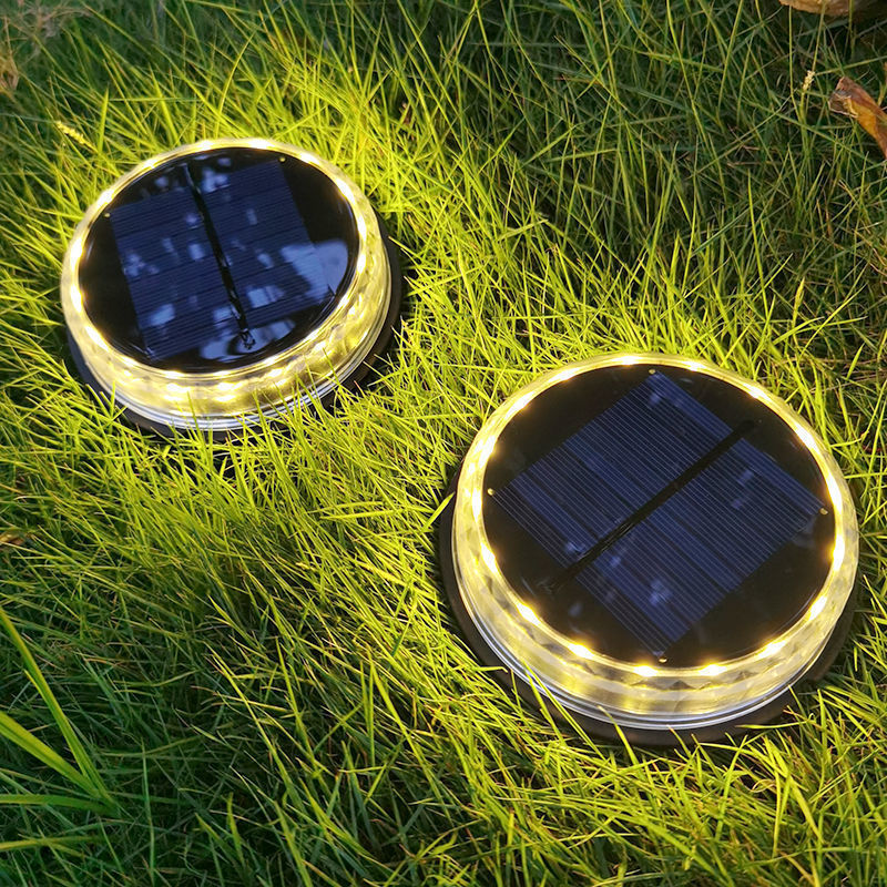 Solar-powered ground lights